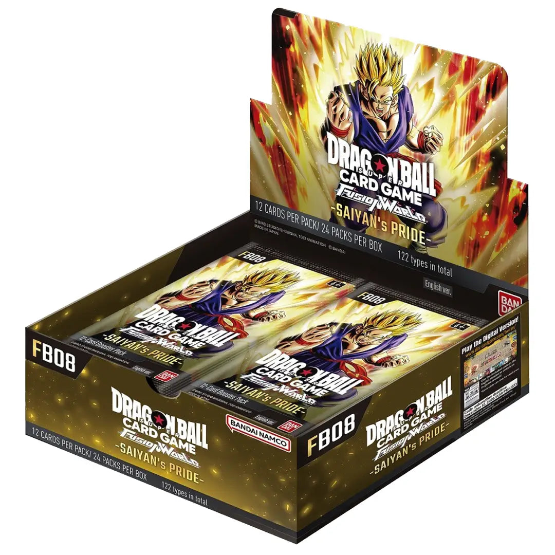 Dragon Ball Super Card Game Fusion World FB08 Saiyan’s Pride Booster Box English Version factory sealed