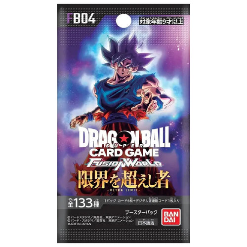 BANDAI Dragon Ball Super Card Game Fusion World FB04 Booster Pack Japanese Version factory sealed