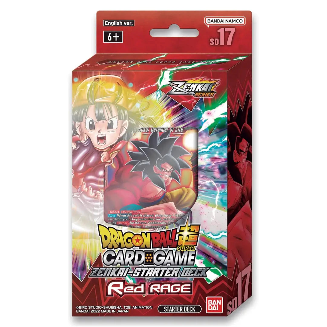 BANDAI Dragon Ball Super Card Game ZENKAI Series SD17 Red Rage Starter Deck sealed