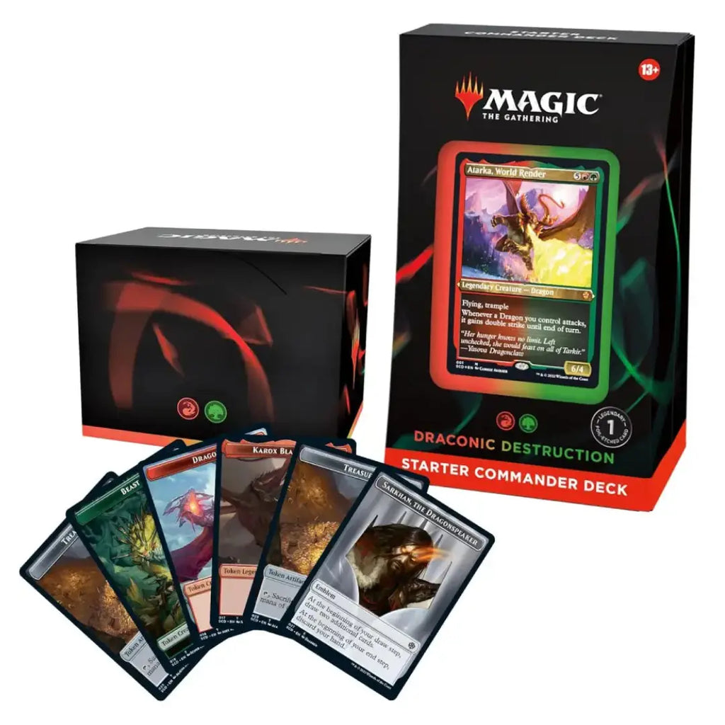MTG Draconic Destruction Red Green Starter Commander Deck