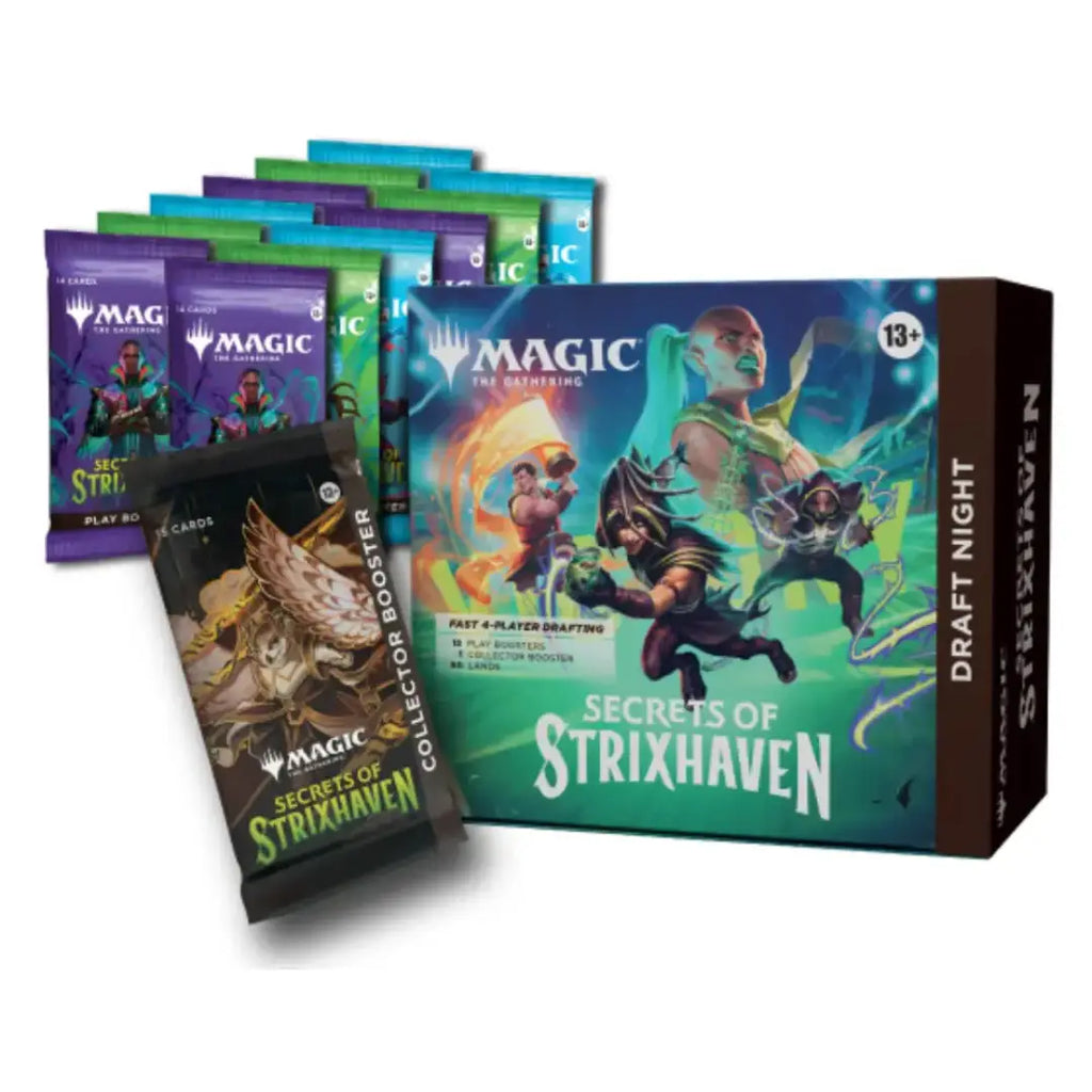 MTG Strixhaven Draft Night Set containing 12 booster packs plus Collector Booster