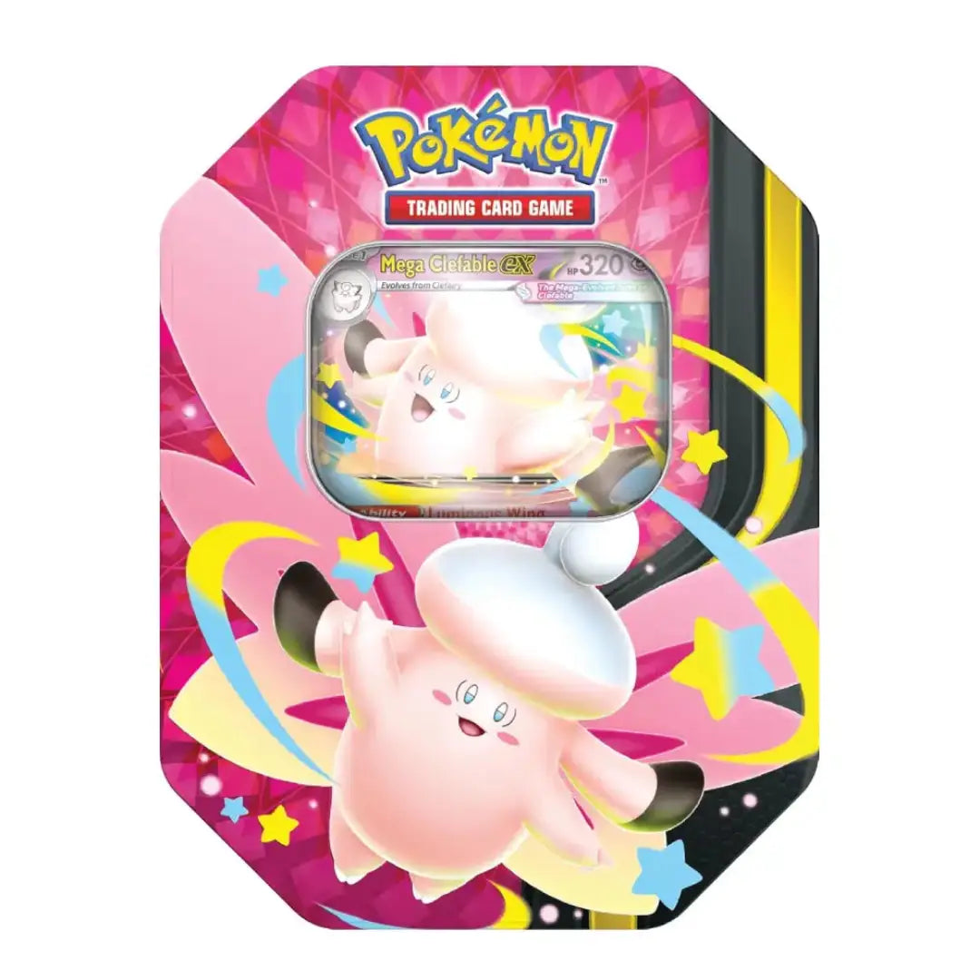 Pokémon TCG Mega Moonlit Tin Mega Clefable ex factory sealed