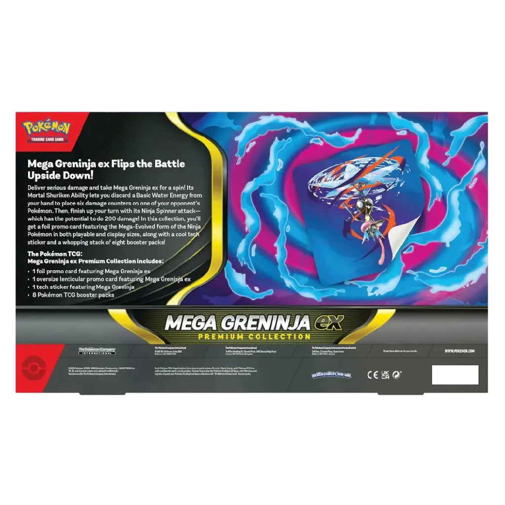 Mega Greninja ex Pokémon TCG premium collection box front view