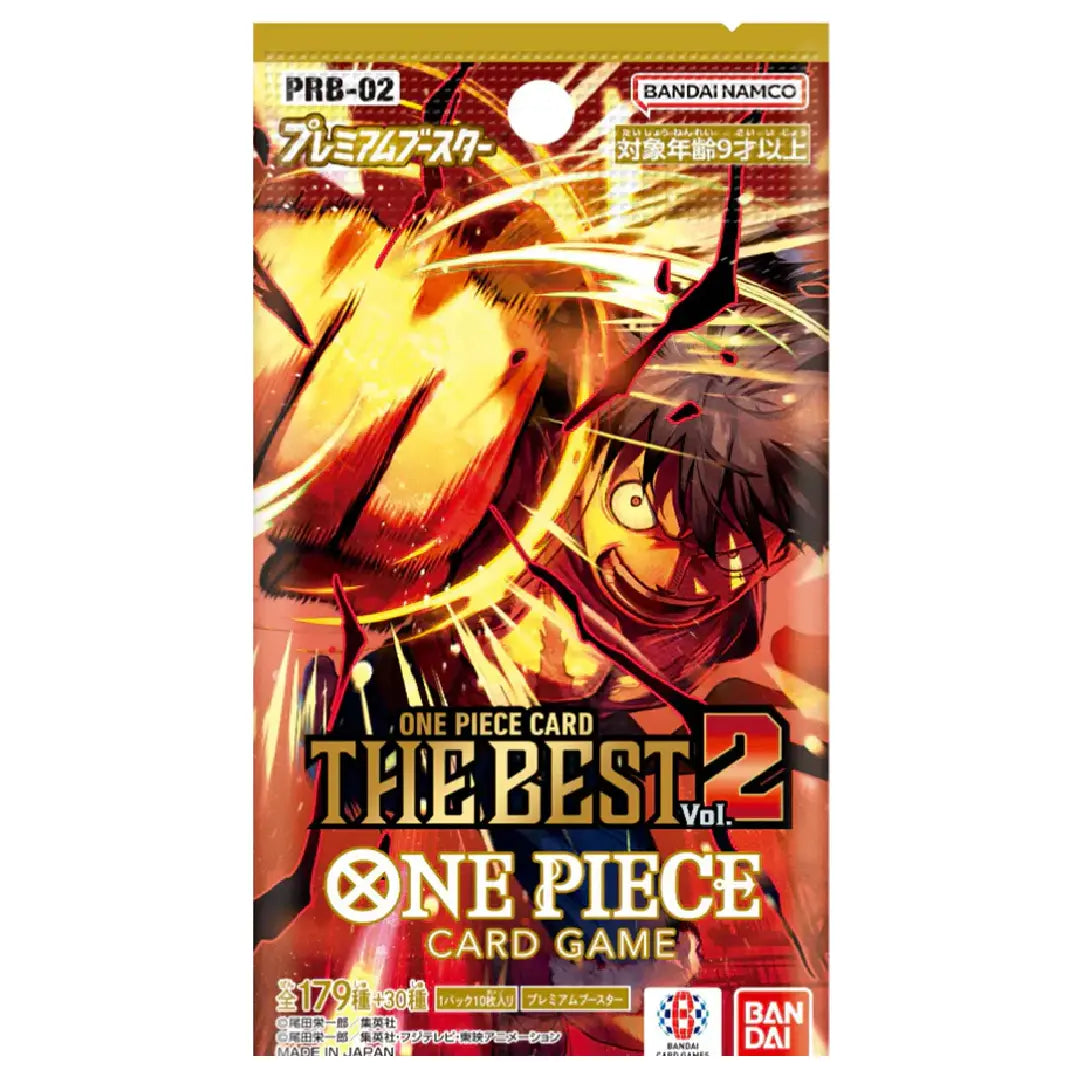 Buy BANDAI ONE PIECE Card Game THE BEST Vol.2 PRB-02 Booster Pack Japanese Version factory sealed at Collector Ace, Mumbai, India.