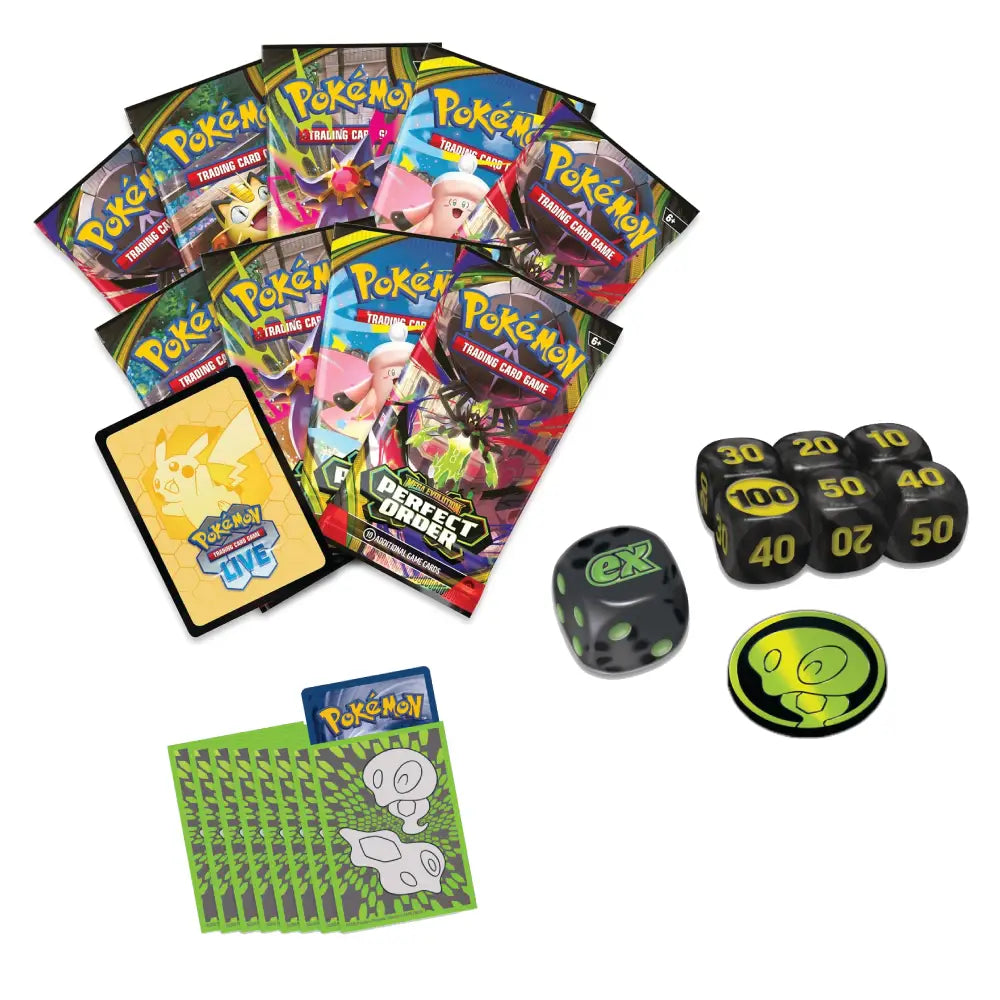 Perfect order Elite Trainer box content image with packs and other products in Mumbai India Collector Ace