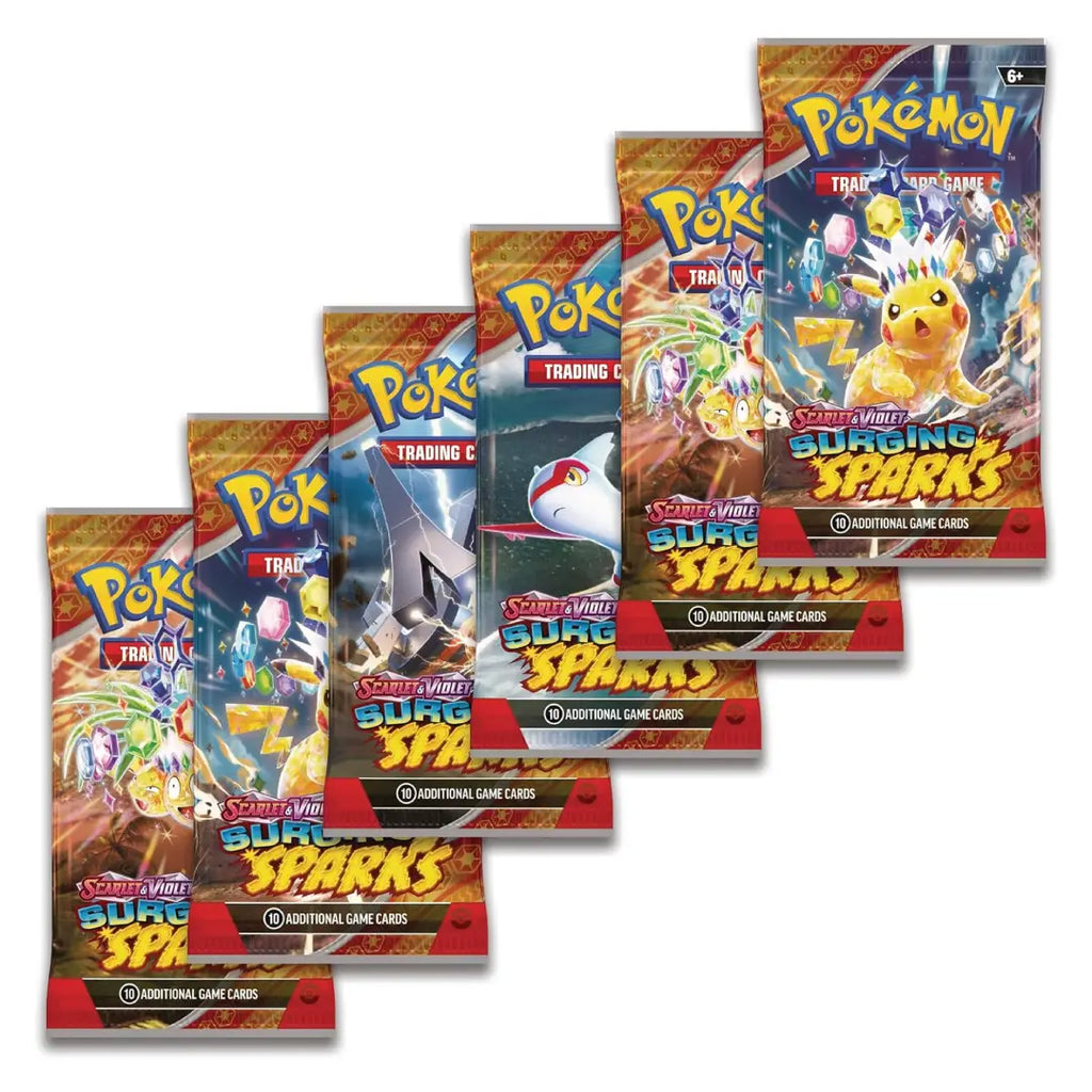 Pokémon Surging Sparks Elite 6 Booster Pack Bundle English Version