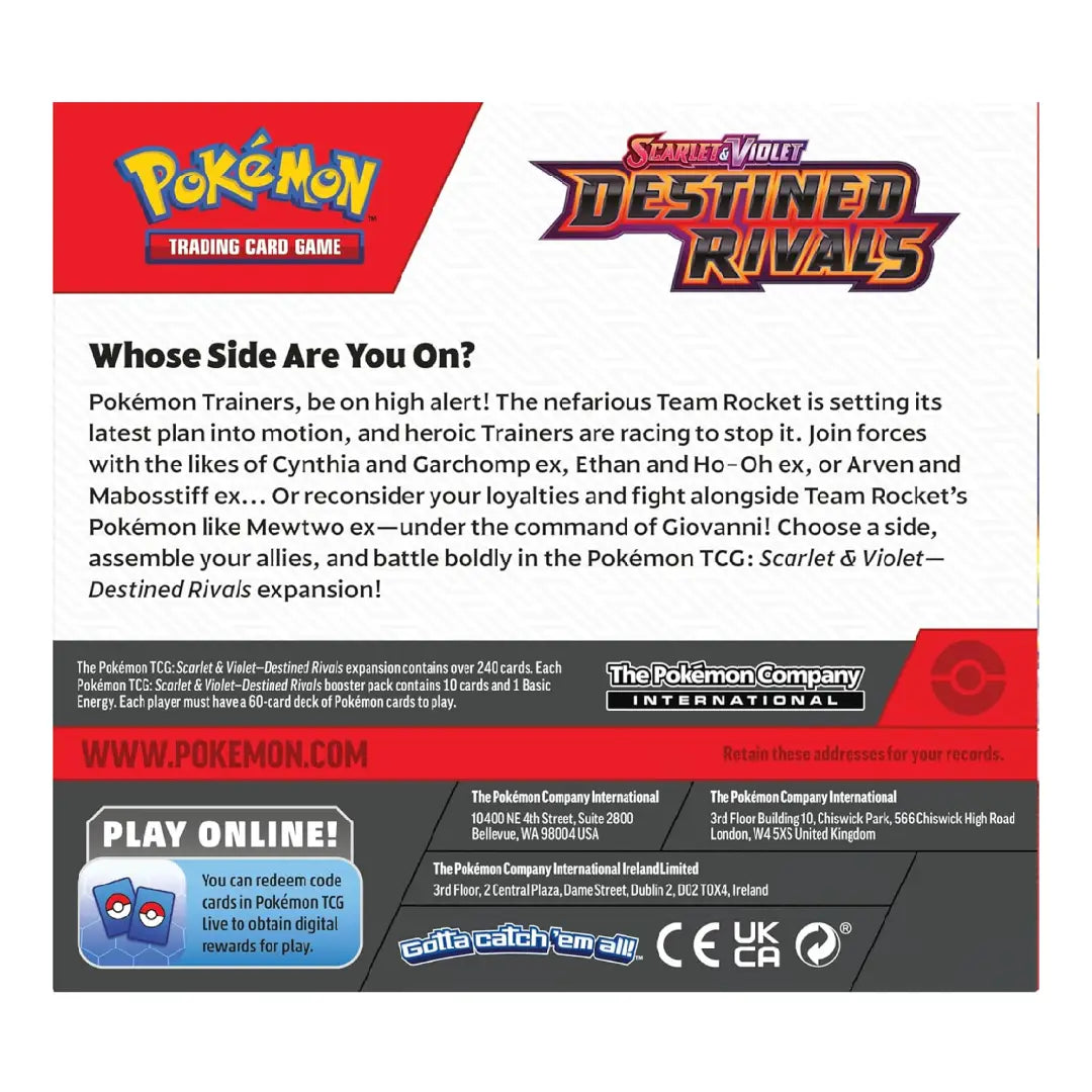 Pokémon Scarlet & Violet Destined Rivals Booster Display Box with 36 packs