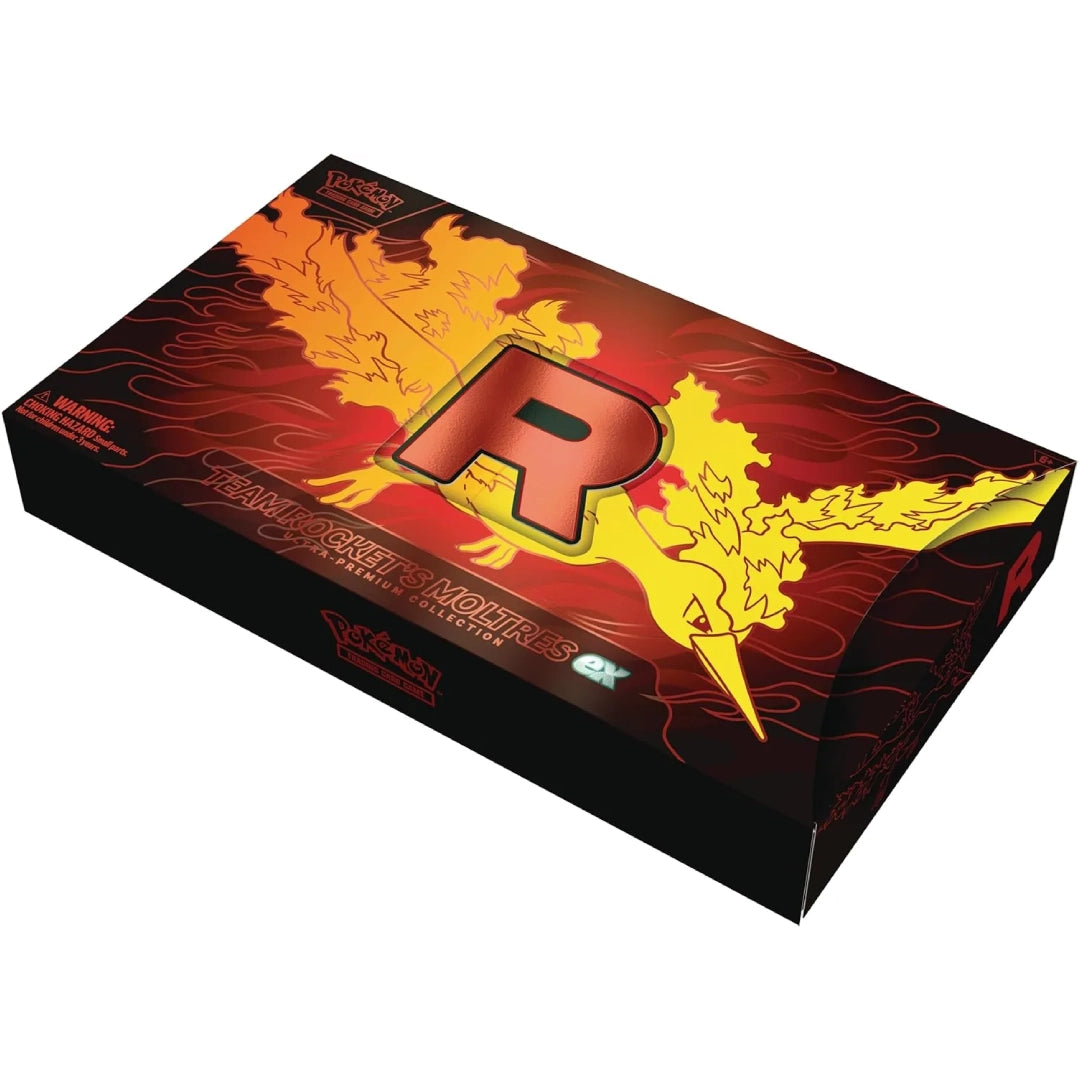 factory sealed Team Rocket’s Moltres ex Pokémon TCG Ultra-Premium Collection