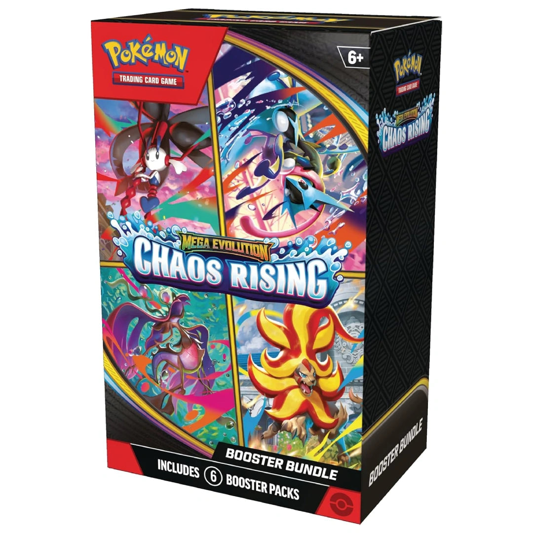 Official Pokémon TCG Chaos Rising sealed booster bundles handled with collector care, available for immediate tracked shipping across India from Collector Ace in Mumbai.