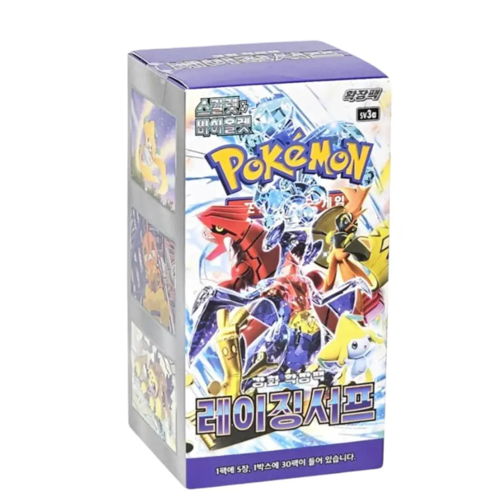 100% original, factory-sealed Korean Pokémon Raging Surf 30-pack display boxes with completely intact manufacturer pull tabs at Collector Ace Mumbai India