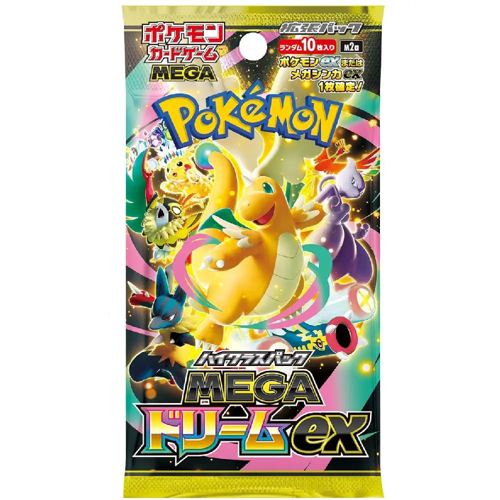 Authentic Japanese-edition Mega Dream ex (M2a) High Class Pack, featuring premium Mega Evolution ex cards and the debut of "Mega Attack Rare" (MA) rarities, curated for collectors at Collector Ace, Mumbai