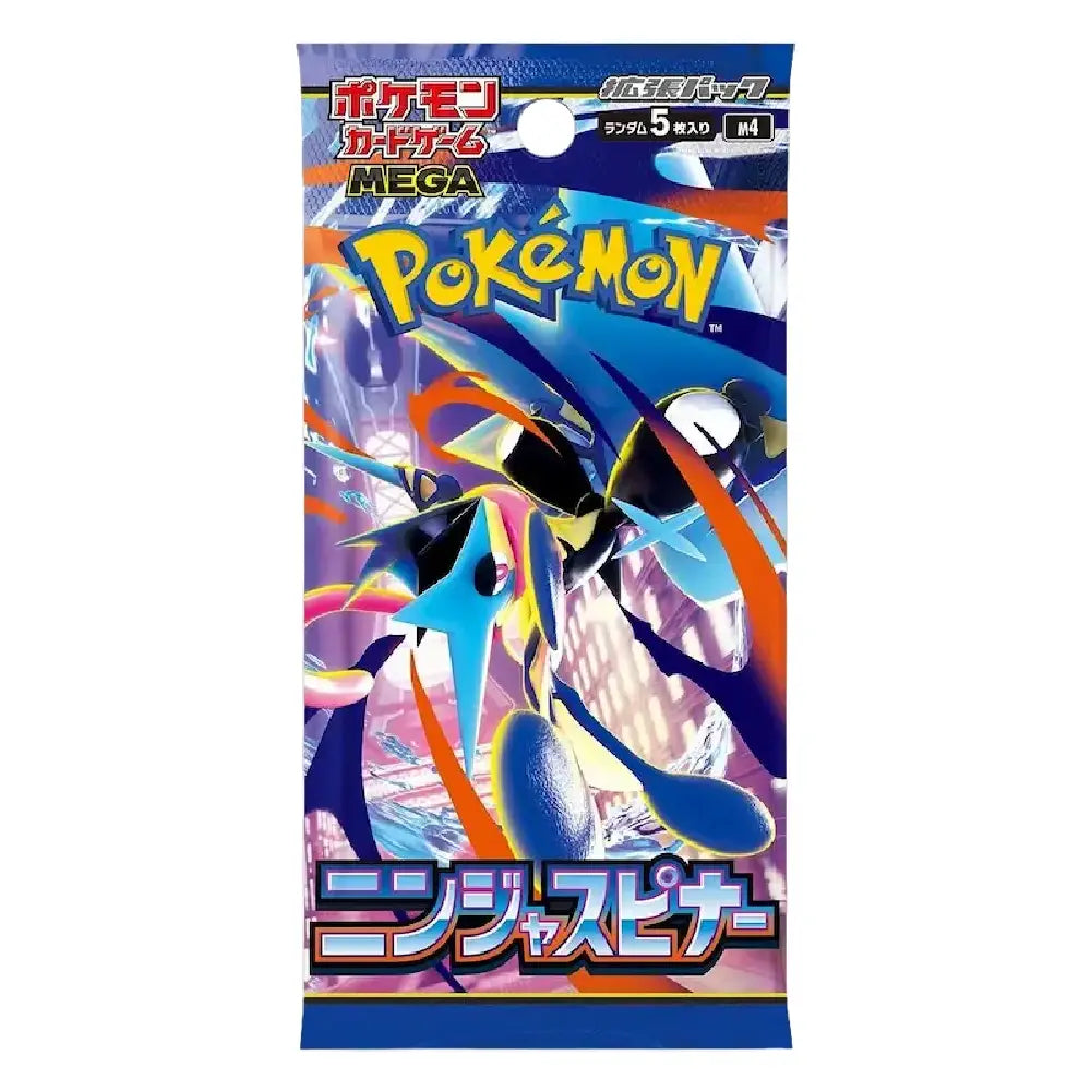 Authentic Japanese-edition Ninja Spinner (M4) expansion booster pack, featuring the new Mega Evolution era and tactical ninja-themed Pokémon, curated for collectors at Collector Ace, Mumbai