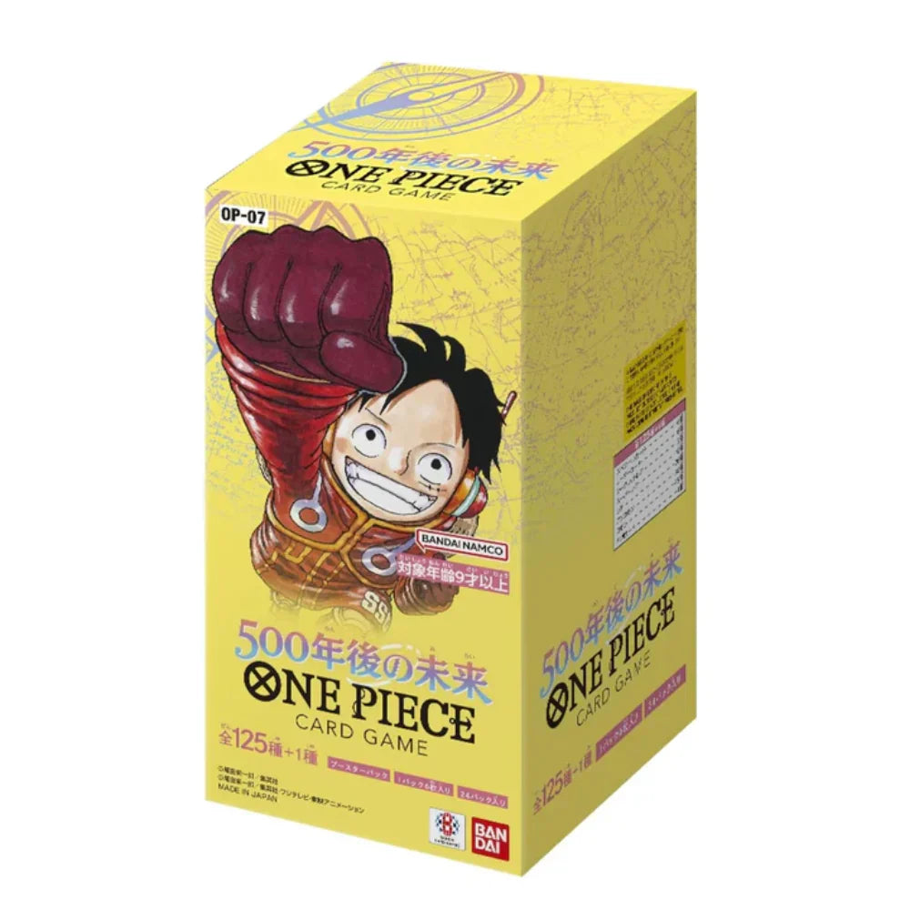 A single authentic Japanese edition One Piece Card Game OP-07 500 Years in the Future booster pack featuring Egghead arc artwork, from Collector Ace Mumbai