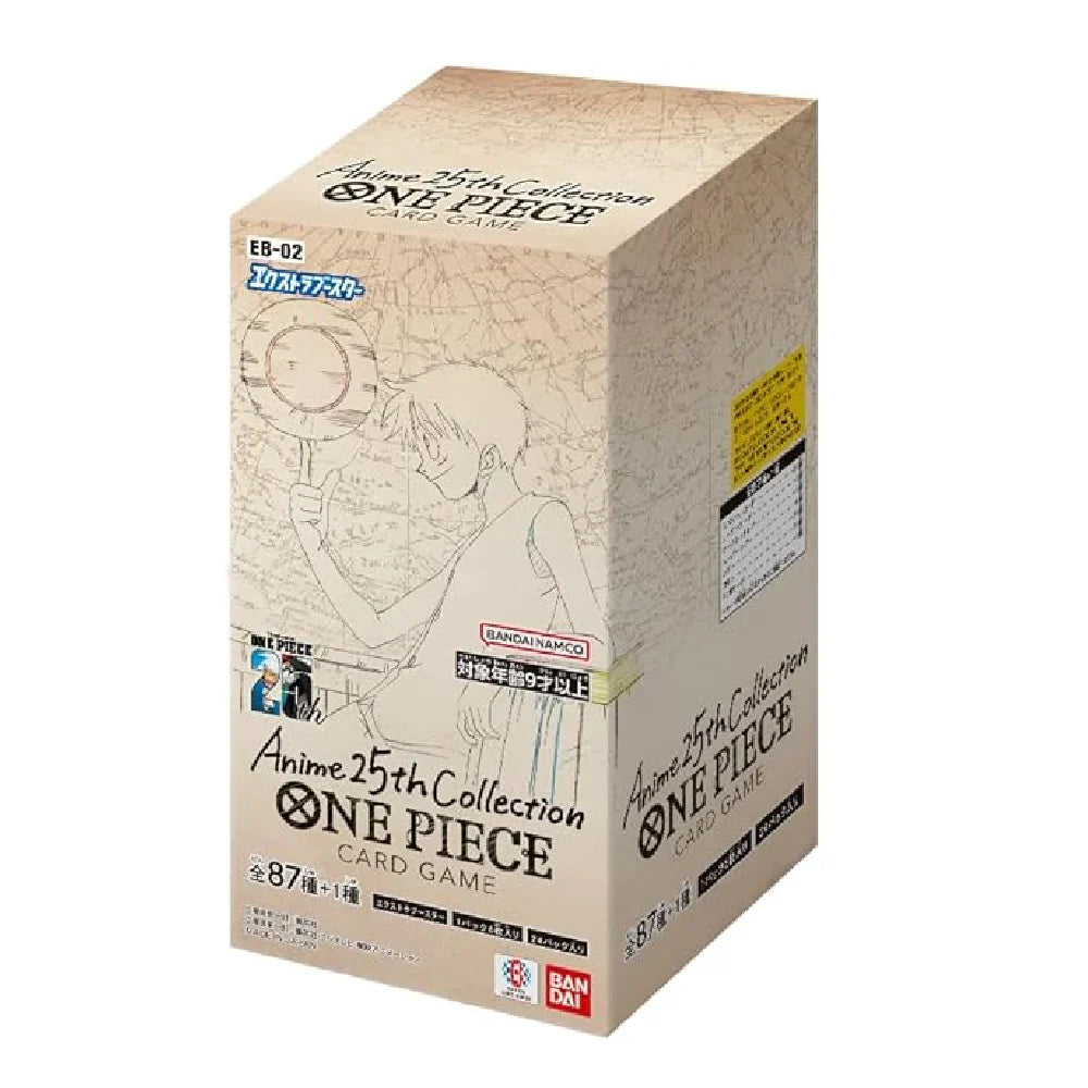 A pristine, factory-sealed Japanese edition One Piece Card Game EB-02 Anime 25th Collection booster box from Collector Ace Mumbai