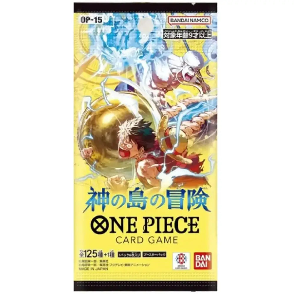 Hunt for the legendary Secret Rares and the alternate art God Enel card with unsearched Japanese version One Piece TCG OP15 booster packs from Collector Ace Mumbai India