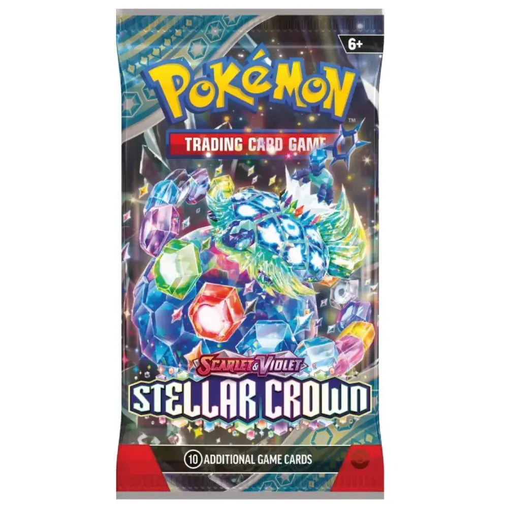 Pokémon Stellar Crown Booster Pack English 10 Cards Terapagos Artwork