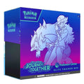 Pokémon trading card game box with character and creature illustration on a blue and purple background journey together ETB Collector Ace Edition 