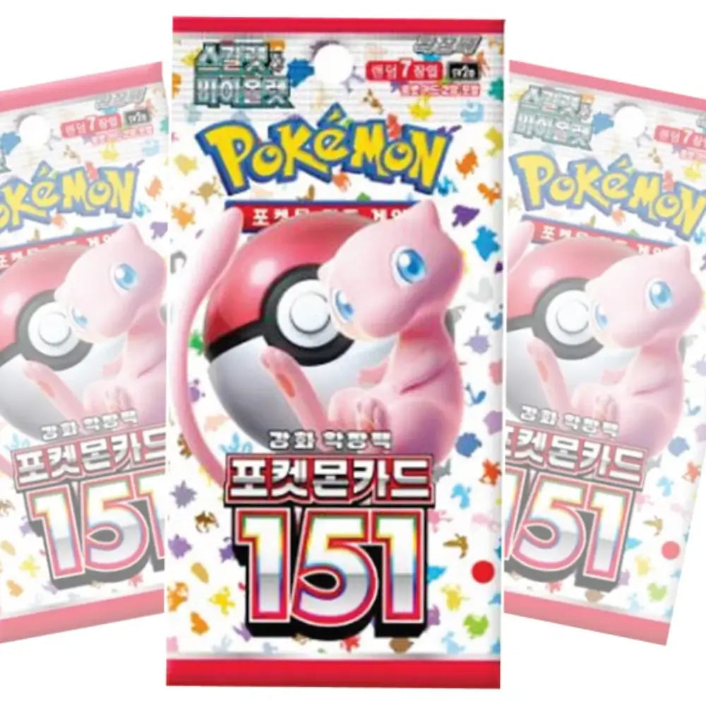 100% original, factory-sealed Korean Pokémon 151 20-pack display boxes with completely intact manufacturer perforated seals at Collector Ace Mumbai India
